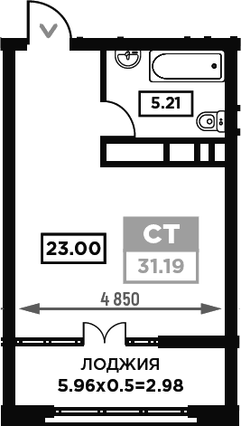 Продается 1-комн. квартира, 28.21 м²
