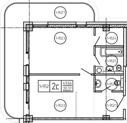 Продается 1-комн. квартира, 49.93 м²