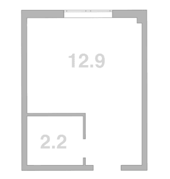 Продается 1-комн. квартира, 15.1 м²