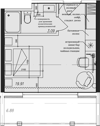 Продается 1-комн. квартира, 24.01 м²