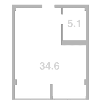 Продается 1-комн. квартира, 39.7 м²