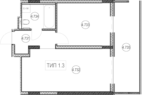 Продается 1-комн. квартира, 40.4 м²