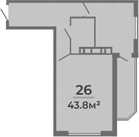 Продается 1-комн. квартира, 43.8 м²