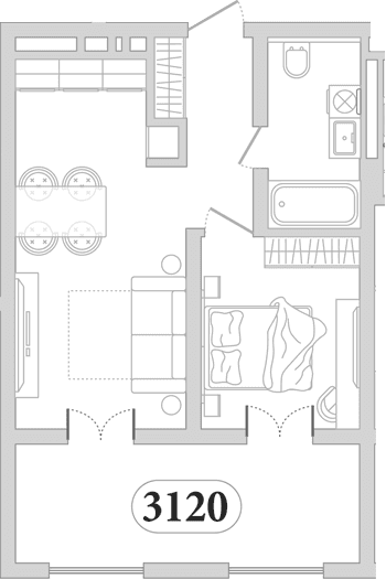 Продается 1-комн. квартира, 53.5 м²