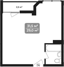 Продается 1-комн. квартира, 31.5 м²