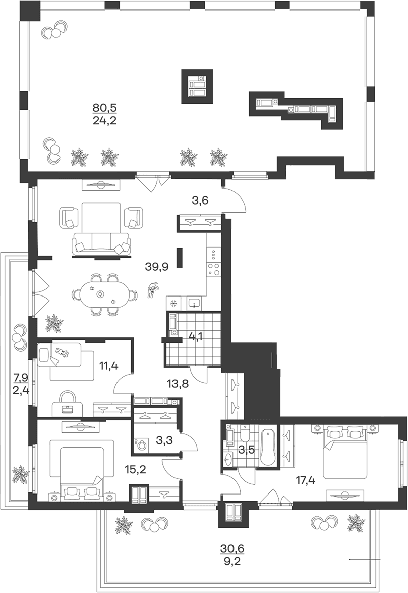 Продается 4-комн. квартира, 112.2 м²