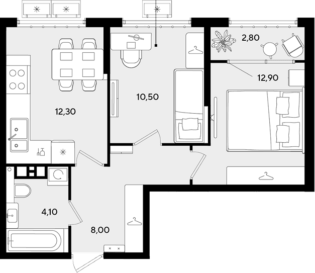Продается 2-комн. квартира, 47.8 м²