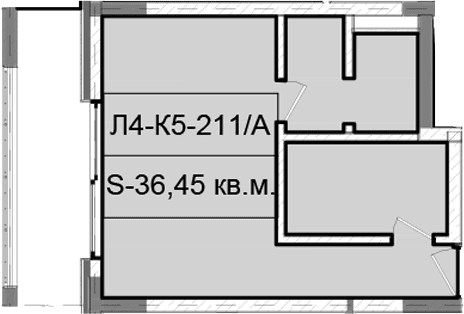 Продается 1-комн. квартира, 36.45 м²