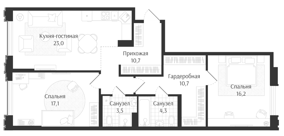 Продается 3-комн. квартира, 85.5 м²