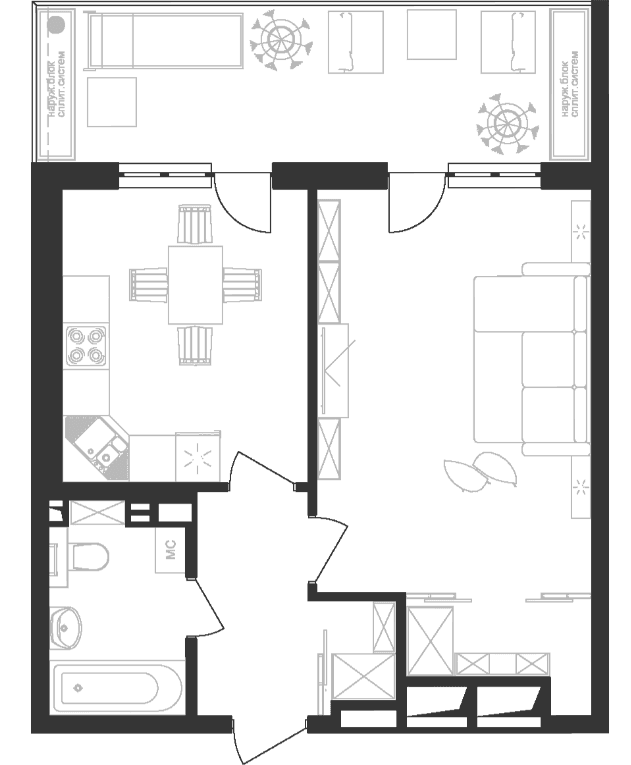 Продается 2-комн. квартира, 43.94 м²