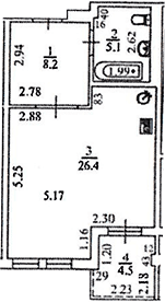 Продается 1-комн. квартира, 37.4 м²