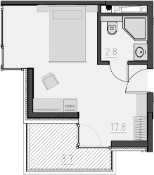 Продается 1-комн. квартира, 20.6 м²