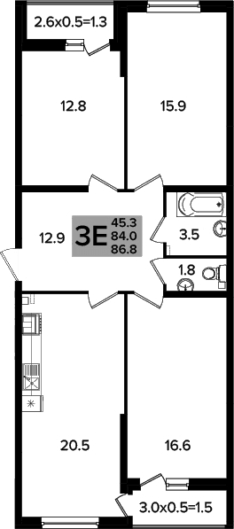 Продается 4-комн. квартира, 83.65 м²