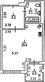 Продается 1-комн. квартира, 37.4 м²
