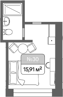 Продается 1-комн. квартира, 15.91 м²