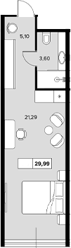 Продается 1-комн. квартира, 29.99 м²