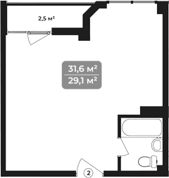 Продается 1-комн. квартира, 31.6 м²