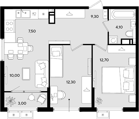 Продается 3-комн. квартира, 55.9 м²