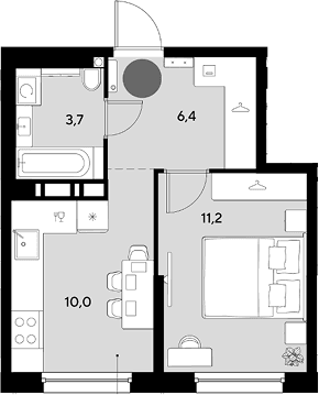 Продается 1-комн. квартира, 31.3 м²