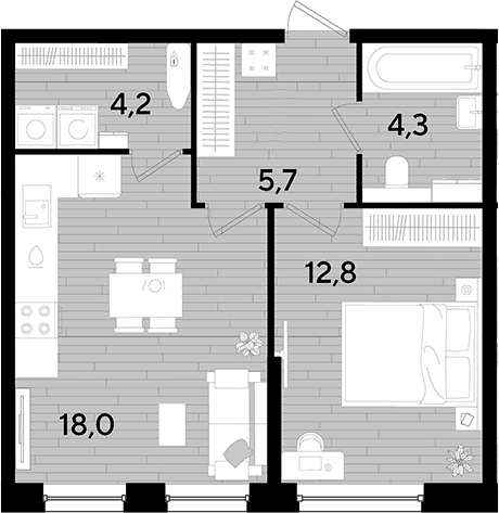 Продается 1-комн. квартира, 45 м²