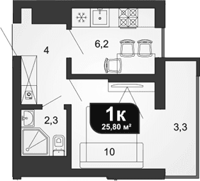 Продается 1-комн. квартира, 22.5 м²