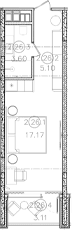 Продается 1-комн. квартира, 25.87 м²