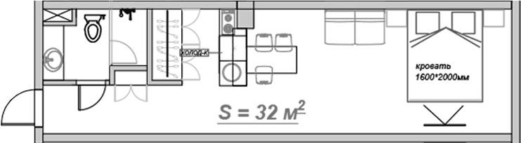 Продается 1-комн. квартира, 32.9 м²