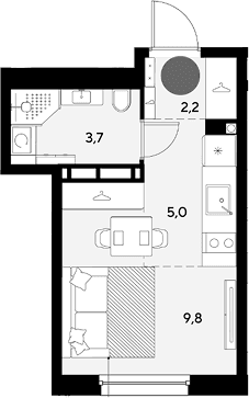 Продается 1-комн. квартира, 20.7 м²