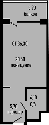 Продается 1-комн. квартира, 30.4 м²