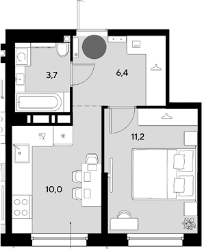 Продается 1-комн. квартира, 31.3 м²