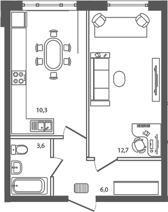 Продается 1-комн. квартира, 32.6 м²