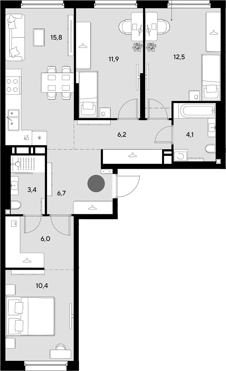 Продается 4-комн. квартира, 77 м²