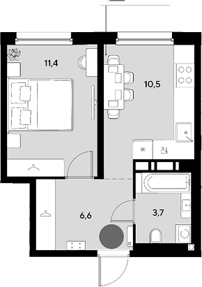 Продается 1-комн. квартира, 32.2 м²