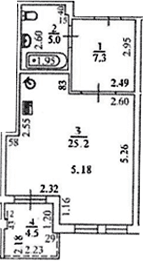 Продается 1-комн. квартира, 35.2 м²