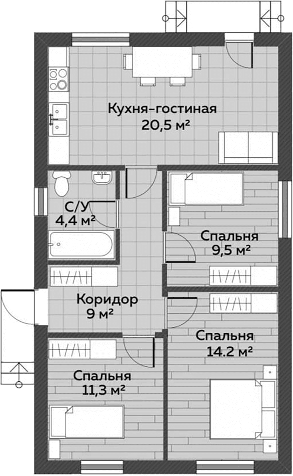 Коттедж в «Коттеджный поселок Левый берег»