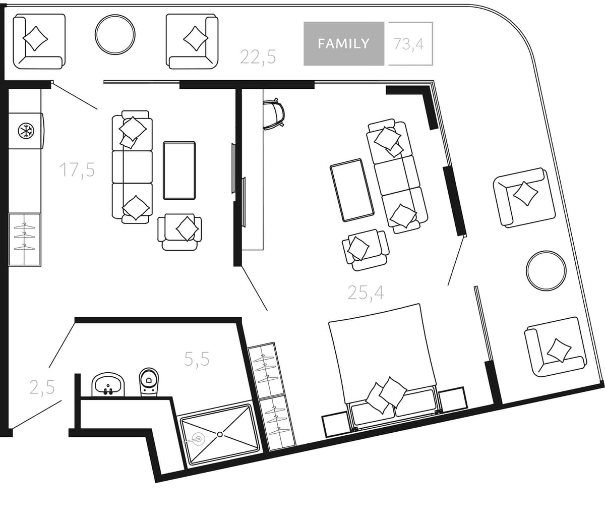 Продается 1-комн. квартира, 50.9 м²