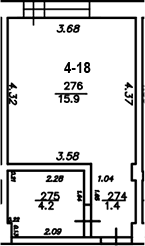 Продается 1-комн. квартира, 21.5 м²