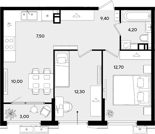 Продается 3-комн. квартира, 56.1 м²