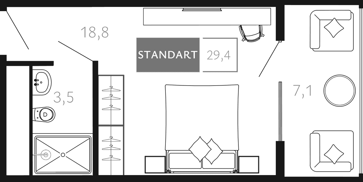 Продается 1-комн. квартира, 22.3 м²