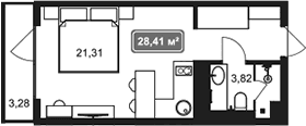 Продается 1-комн. квартира, 25.13 м²