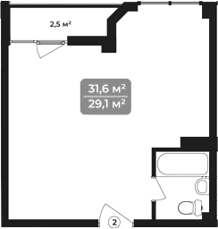 Продается 1-комн. квартира, 31.6 м²