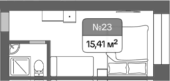 Продается 1-комн. квартира, 15.41 м²