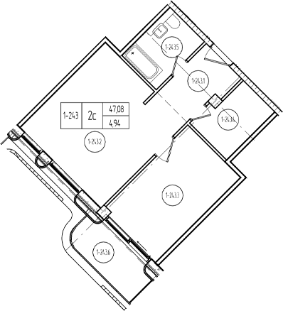 Продается 2-комн. квартира, 50.3 м²
