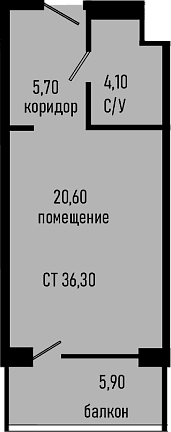 Продается 1-комн. квартира, 30.4 м²