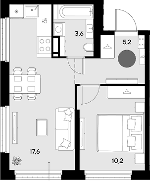 Продается 2-комн. квартира, 36.6 м²