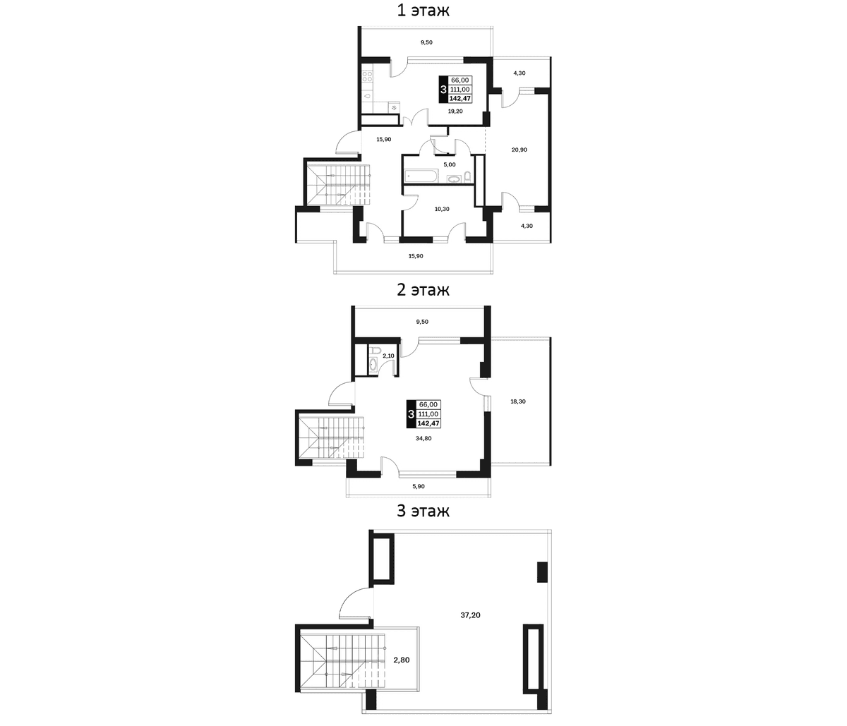 Продается 3-комн. квартира, 111 м²