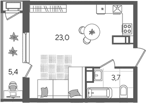 Продается 1-комн. квартира, 26.7 м²