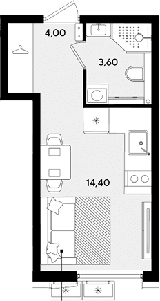 Продается 1-комн. квартира, 22 м²