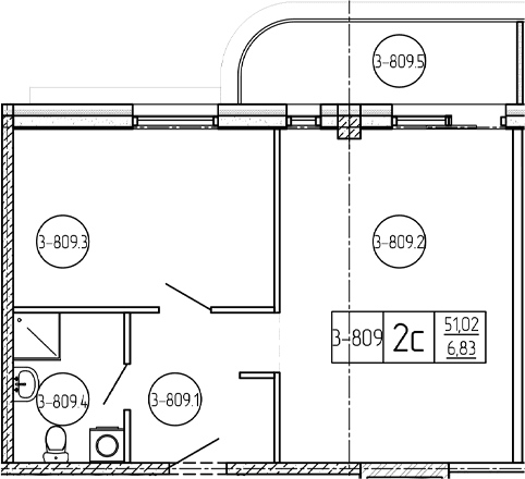 Продается 1-комн. квартира, 50.5 м²