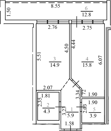 Продается 2-комн. квартира, 44.8 м²